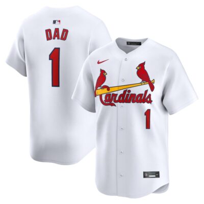 St. Louis Cardinals #1 Dad Home Limited Jersey - White