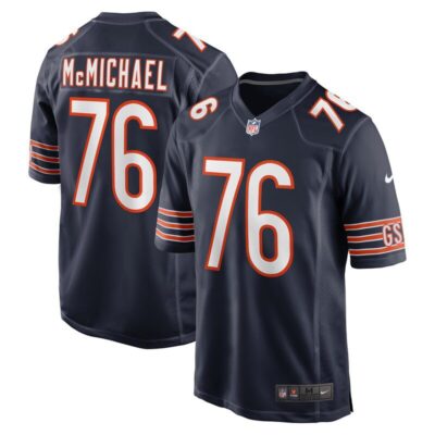 Steve McMichael Chicago Bears Hall Of Fame Retired Player Game Jersey - Navy