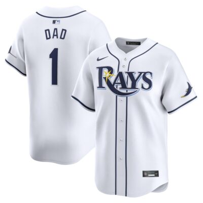 Tampa Bay Rays #1 Dad Home Limited Jersey - White