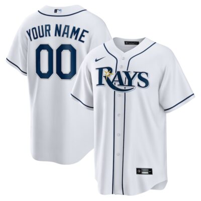 Tampa Bay Rays Home Replica Custom Jersey - White