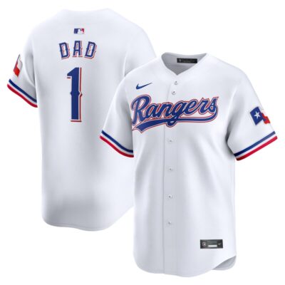 Texas Rangers #1 Dad Home Limited Jersey - White