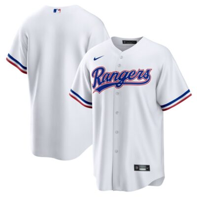 Texas Rangers Home Blank Replica Jersey - White