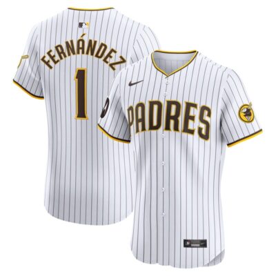 Tony Fernandez San Diego Padres Home Elite Sponsor Patch Player Jersey - White