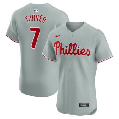 Trea Turner Philadelphia Phillies Road Elite Player Jersey - Gray