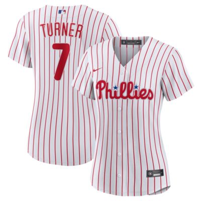 Trea Turner Philadelphia Phillies Women Home Replica Player Jersey - White