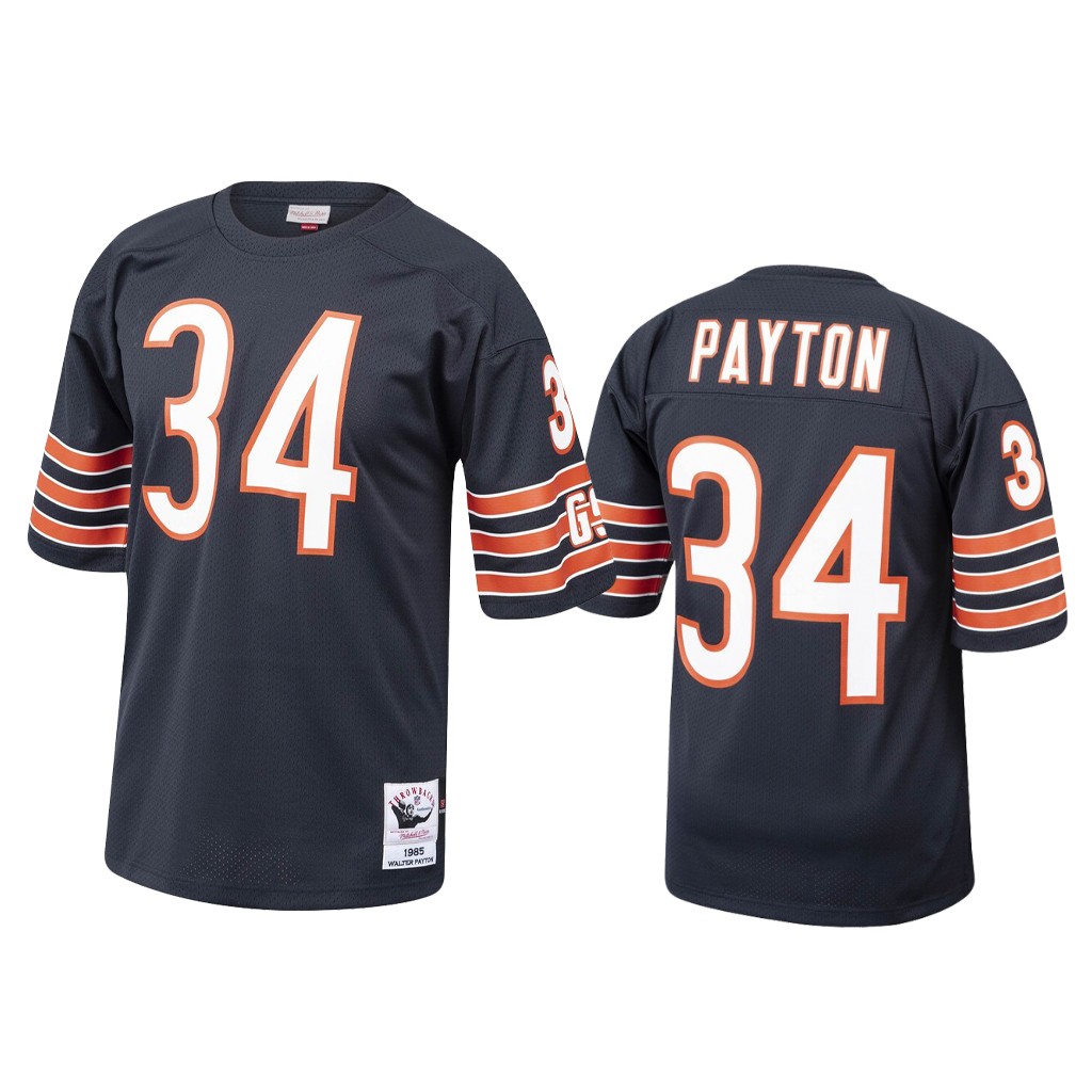 Walter Payton Chicago Bears Navy 1985 Throwback Jersey