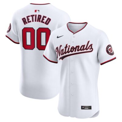 Washington Nationals Home Elite Pick-A-Player Retired Roster Jersey - White