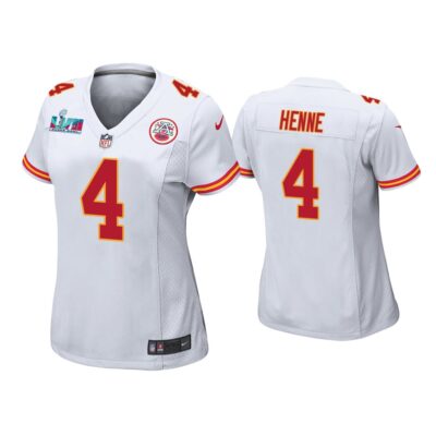 Women Chad Henne Kansas City Chiefs Super Bowl LVII White Game Jersey