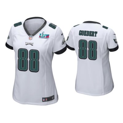Women Dallas Goedert Philadelphia Eagles Super Bowl LVII White Game Jersey