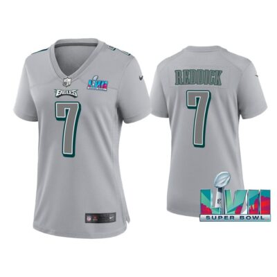 Women Haason Reddick Philadelphia Eagles Super Bowl LVII Gray Atmosphere Jersey