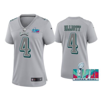 Women Jake Elliott Philadelphia Eagles Super Bowl LVII Gray Atmosphere Jersey