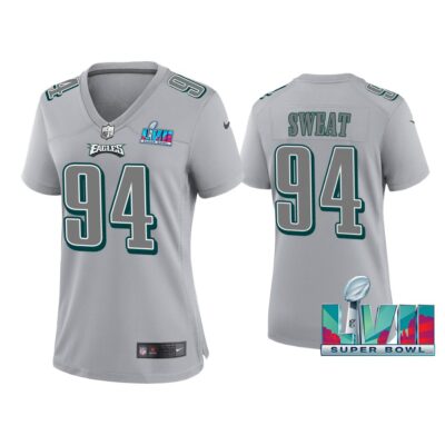 Women Josh Sweat Philadelphia Eagles Super Bowl LVII Gray Atmosphere Jersey
