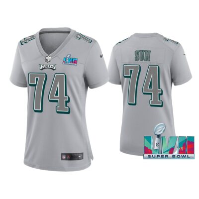 Women Ndamukong Suh Philadelphia Eagles Super Bowl LVII Gray Atmosphere Jersey