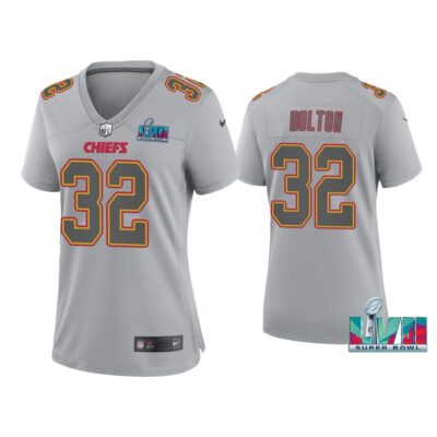 Women Nick Bolton Kansas City Chiefs Super Bowl LVII Gray Atmosphere Jersey