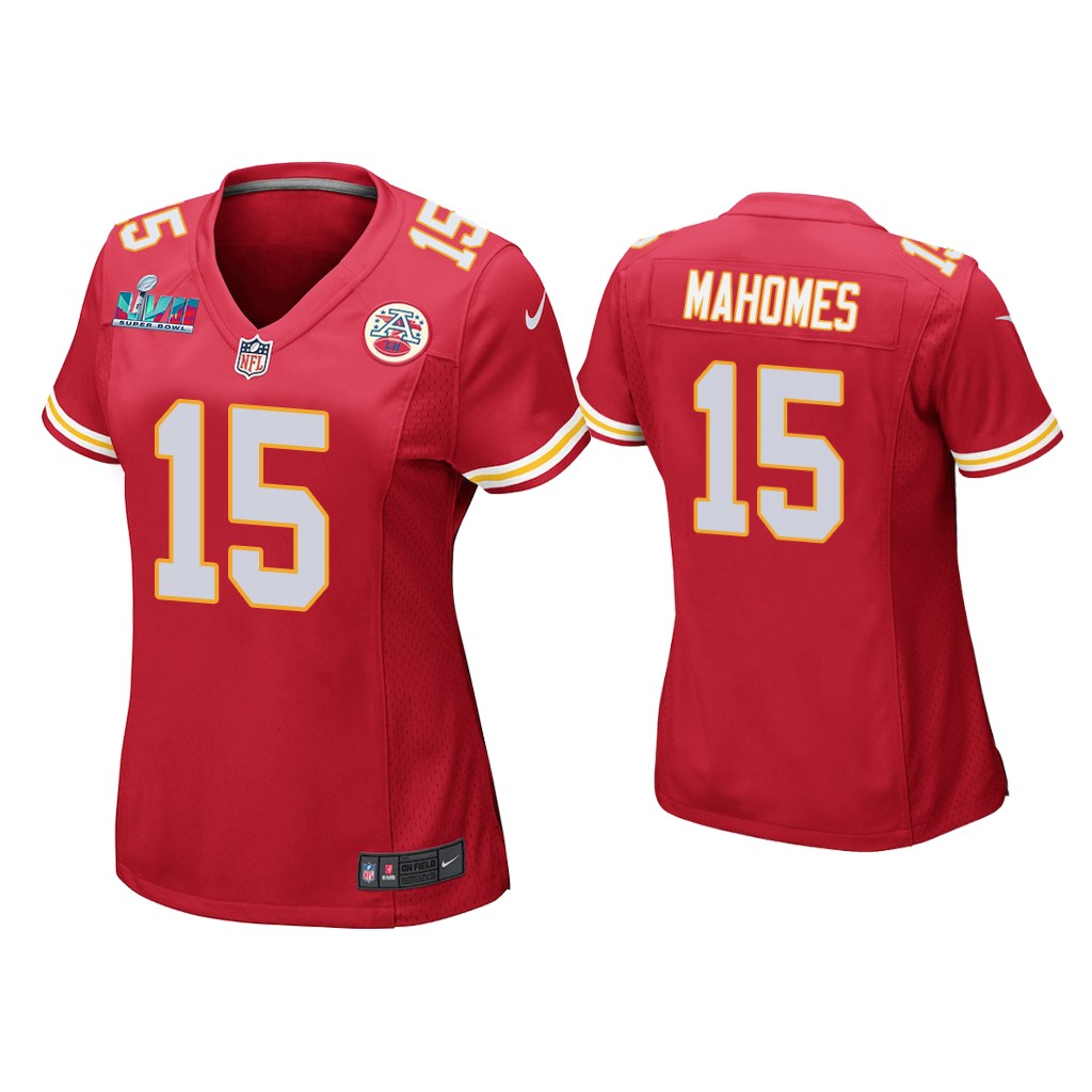 Women Patrick Mahomes Kansas City Chiefs Super Bowl LVII Red Game Jersey