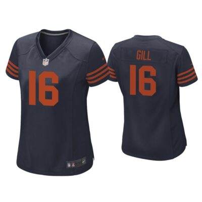 Women Trenton Gill Chicago Bears Navy Throwback Game Jersey