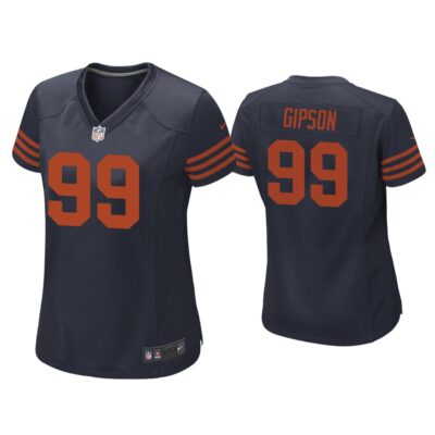 Women Trevis Gipson Chicago Bears Navy Throwback Game Jersey