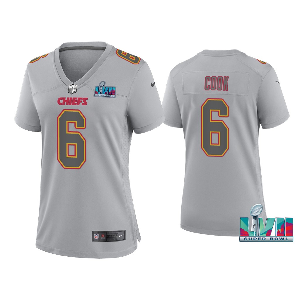 Women'S Bryan Cook Kansas City Chiefs Super Bowl LVII Gray Atmosphere Jersey