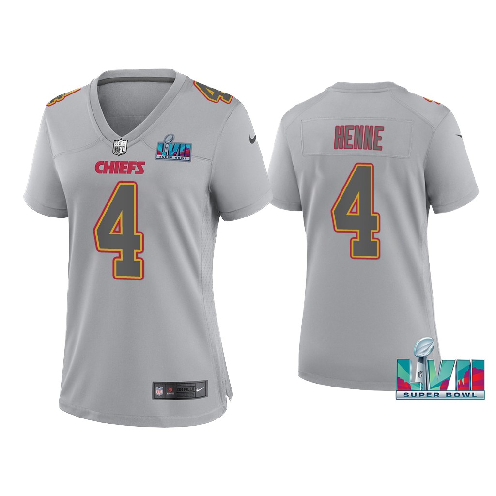 Women'S Chad Henne Kansas City Chiefs Super Bowl LVII Gray Atmosphere Jersey