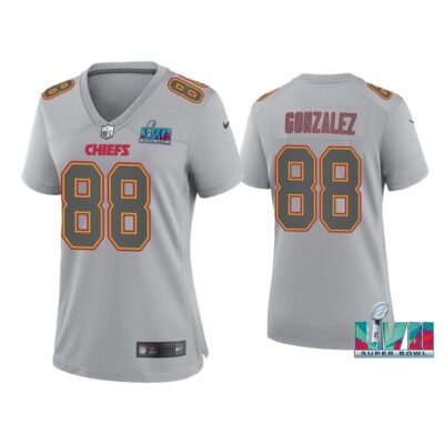 Women'S Tony Gonzalez Kansas City Chiefs Super Bowl LVII Gray Atmosphere Jersey