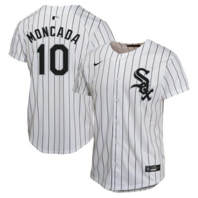 Yoan Moncada Chicago White Sox Youth Home Game Player Jersey - White