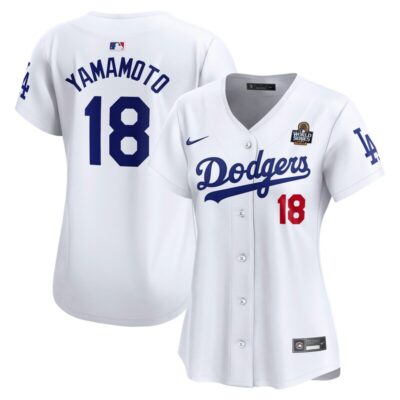 Yoshinobu Yamamoto Los Angeles Dodgers Women's 2024 World Series Limited Jersey - White