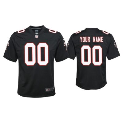 Youth 2020 Custom Atlanta Falcons Black Throwback Game Jersey