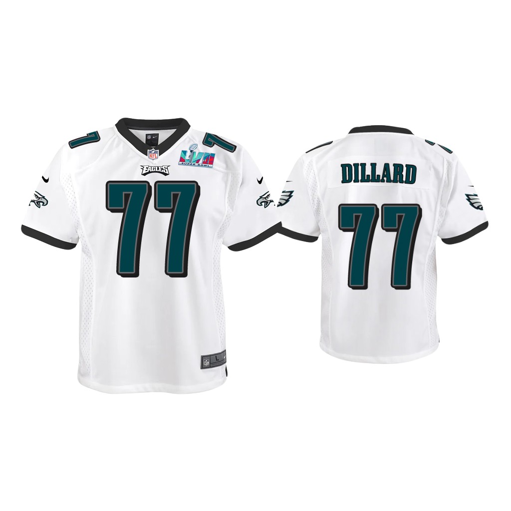 Youth Andre Dillard Philadelphia Eagles Super Bowl LVII White Game Jersey