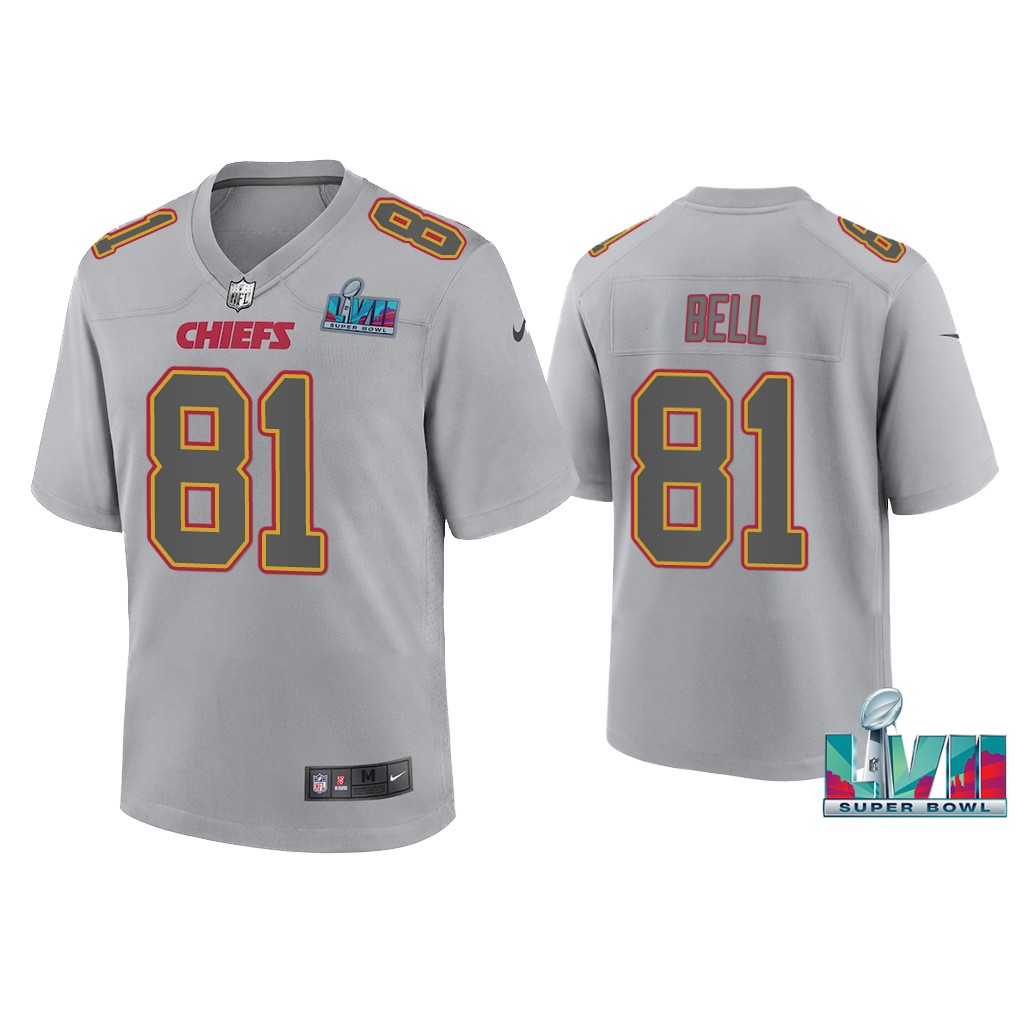 Youth Blake Bell Kansas City Chiefs Super Bowl LVII Gray Atmosphere Jersey