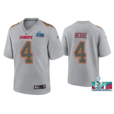 Youth Chad Henne Kansas City Chiefs Super Bowl LVII Gray Atmosphere Jersey