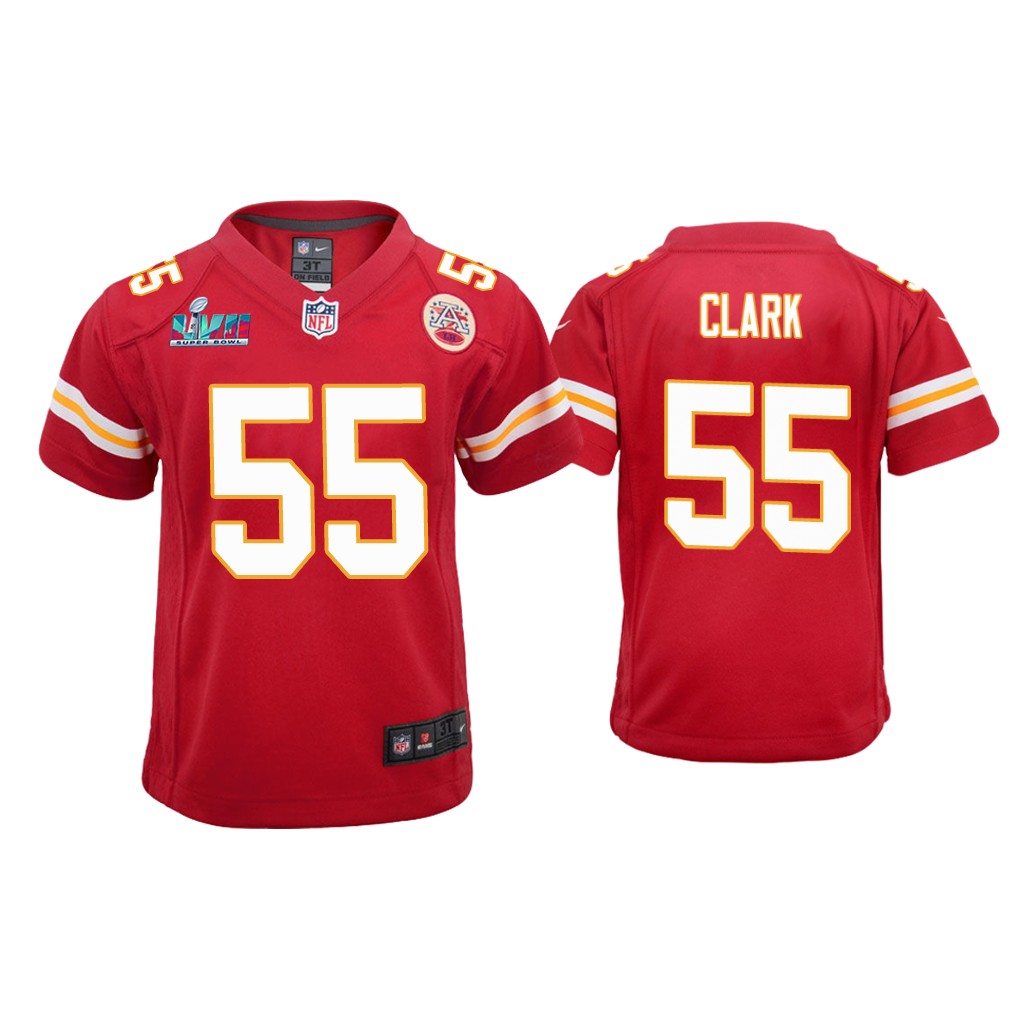 Youth Frank Clark Kansas City Chiefs Super Bowl LVII Red Game Jersey