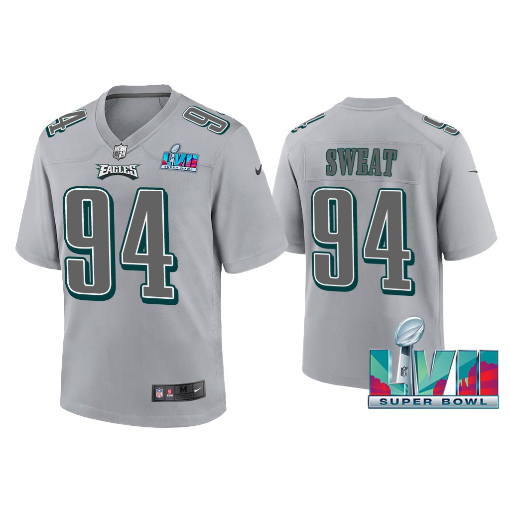 Youth Josh Sweat Philadelphia Eagles Super Bowl LVII Gray Atmosphere Jersey
