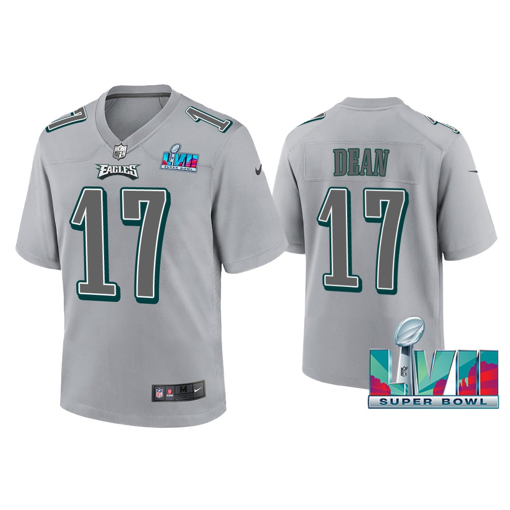 Youth Nakobe Dean Philadelphia Eagles Super Bowl LVII Gray Atmosphere Jersey