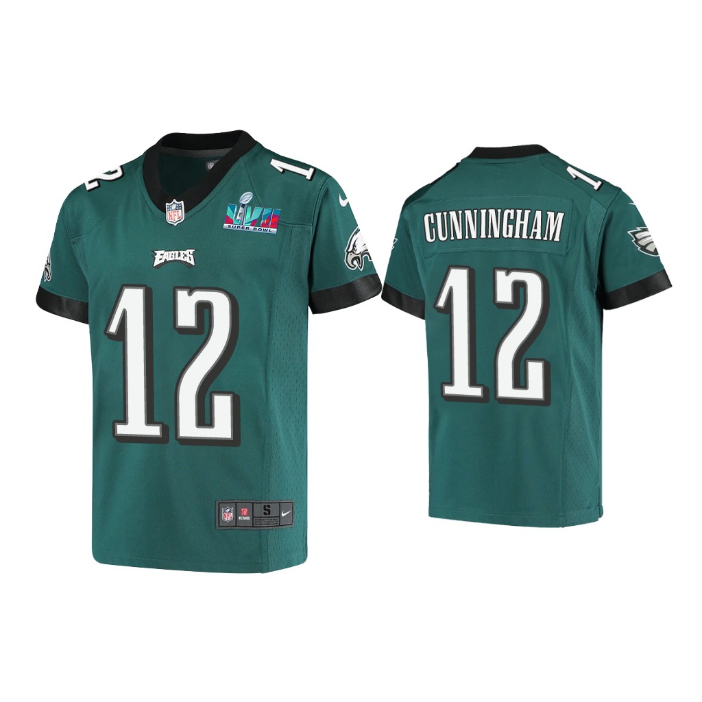 Youth Randall Cunningham Philadelphia Eagles Super Bowl LVII Midnight Green Game Jersey