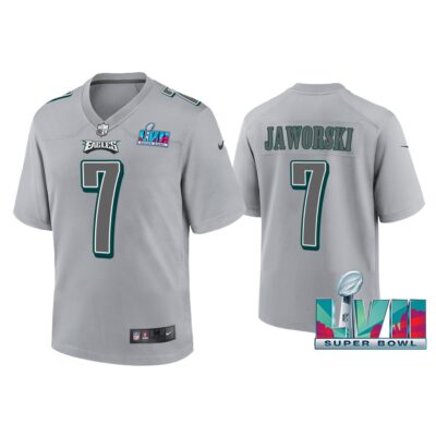 Youth Ron Jaworski Philadelphia Eagles Super Bowl LVII Gray Atmosphere Jersey