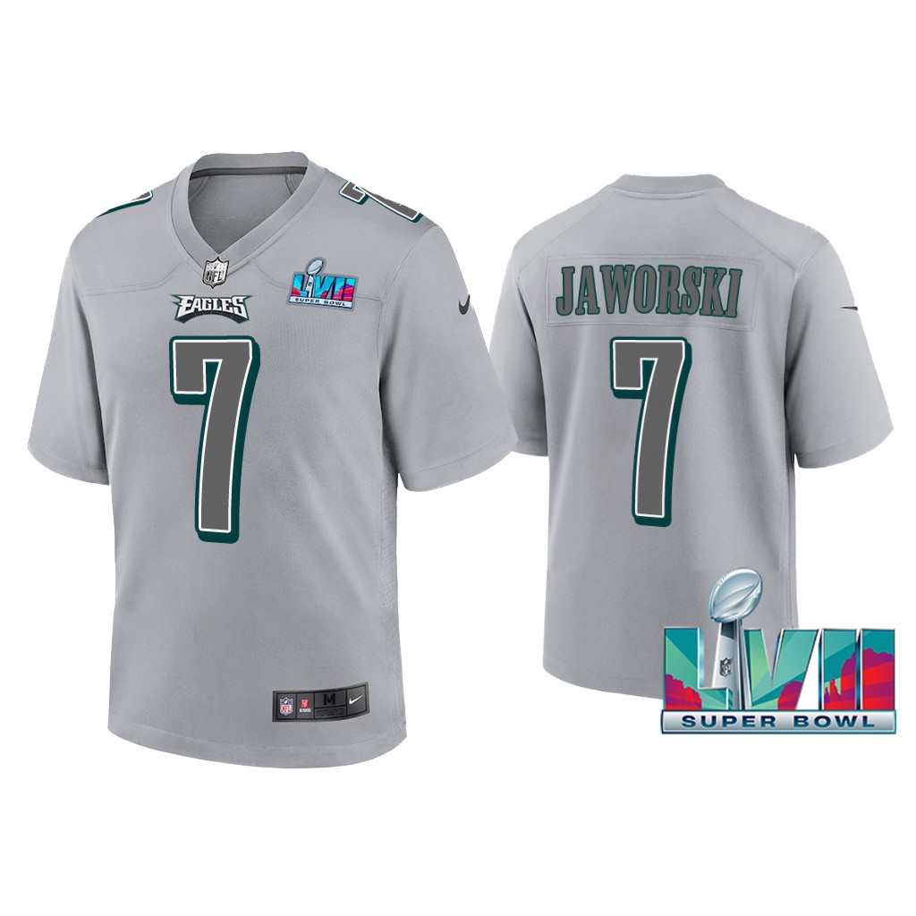 Youth Ron Jaworski Philadelphia Eagles Super Bowl LVII Gray Atmosphere Jersey