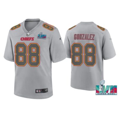 Youth Tony Gonzalez Kansas City Chiefs Super Bowl LVII Gray Atmosphere Jersey
