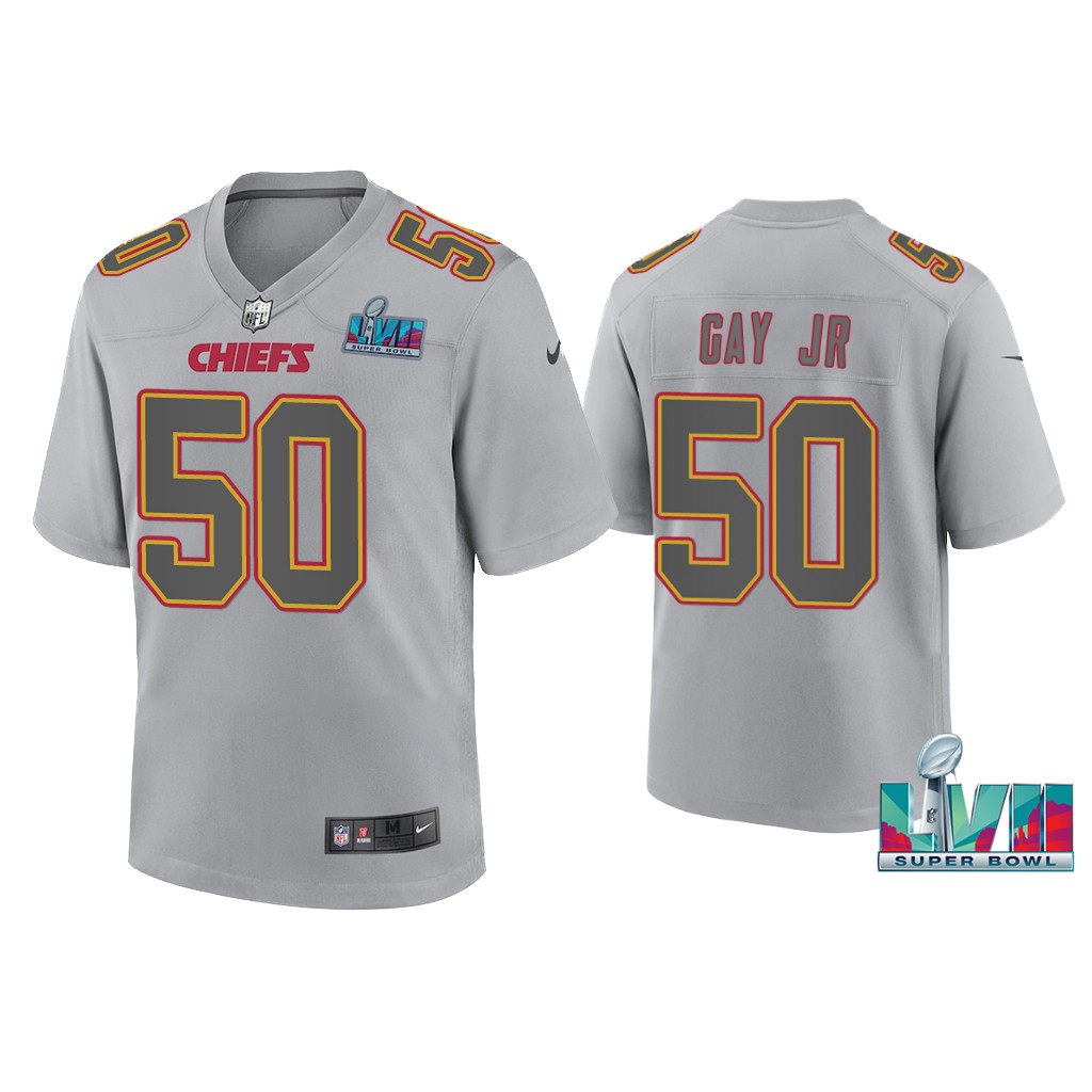Youth Willie Gay Jr. Kansas City Chiefs Super Bowl LVII Gray Atmosphere Jersey