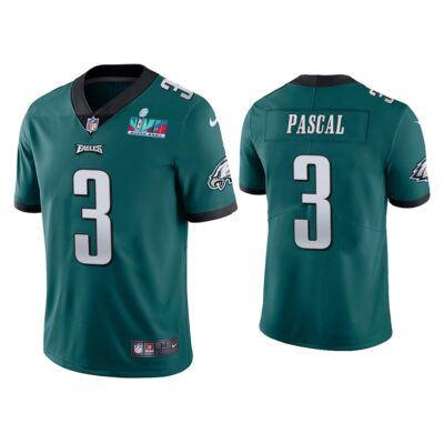 Zach Pascal Philadelphia Eagles Super Bowl LVII Green Vapor Limited Jersey