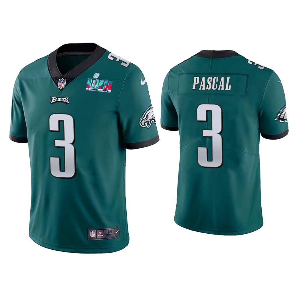 Zach Pascal Philadelphia Eagles Super Bowl LVII Green Vapor Limited Jersey