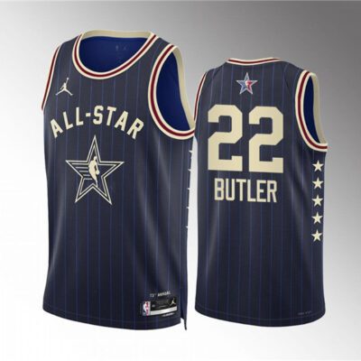 2024 All-Star #22 Jimmy Butler Navy Stitched Basketball Jersey