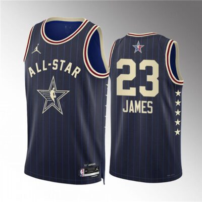 2024 All-Star #23 LeBron James Navy Stitched Basketball Jersey