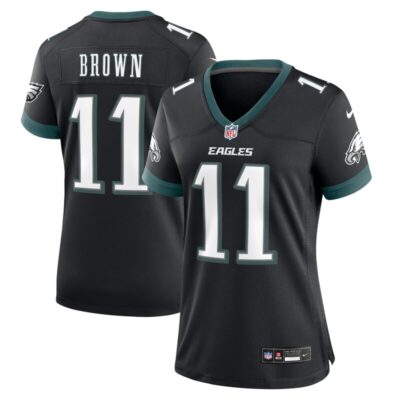 A.J. Brown Philadelphia Eagles Women Alternate Game Jersey - Black