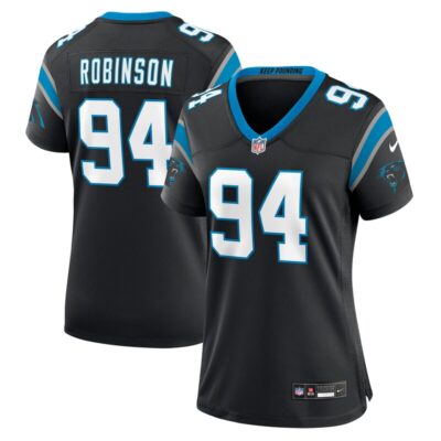 A'Shawn Robinson Carolina Panthers Women Game Jersey - Black