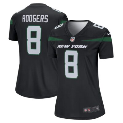 Aaron Rodgers New York Jets Women Alternate Legend Player Performance Top - Stealth Black