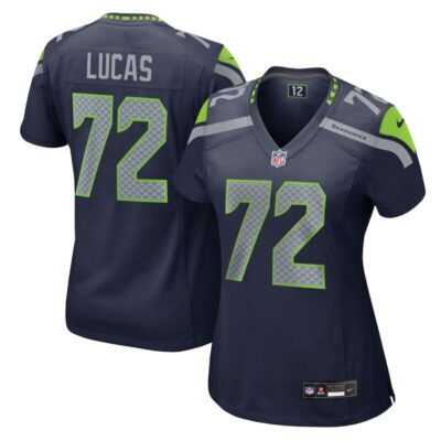 Abraham Lucas Seattle Seahawks Women Team Game Jersey - College Navy