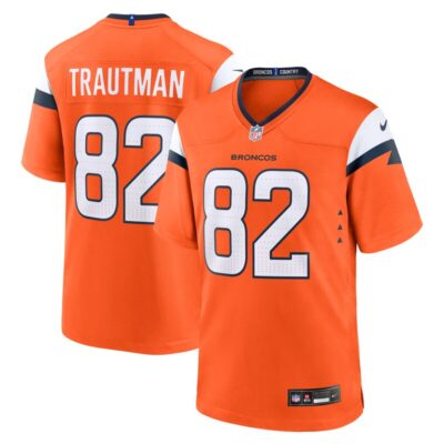 Adam Trautman Denver Broncos Team Game Jersey - Orange