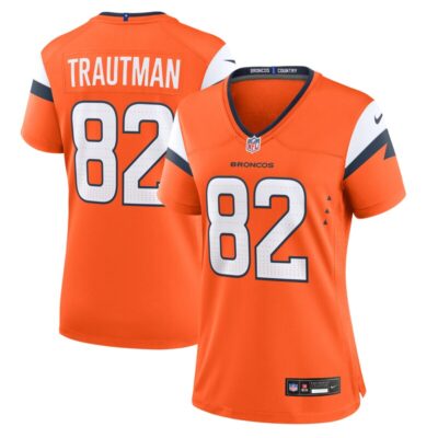 Adam Trautman Denver Broncos Women Team Game Jersey - Orange