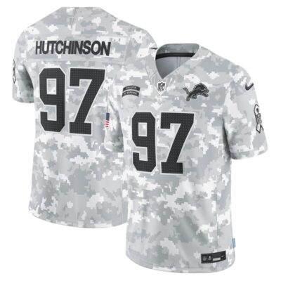 Aidan Hutchinson Detroit Lions 2024 Salute to Service Limited Jersey - Arctic Camo