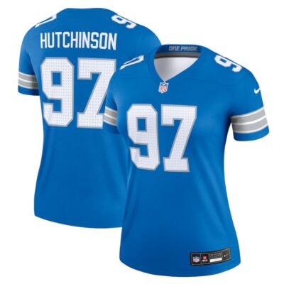 Aidan Hutchinson Detroit Lions Women Legend Player Performance Top - Blue